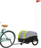 vidaXL - Fietstrailer - 30 - kg - ijzer - zwart - en - groen