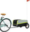 vidaXL - Fietstrailer - 30 - kg - ijzer - zwart - en - groen