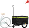 vidaXL - Fietstrailer - 30 - kg - ijzer - zwart - en - groen