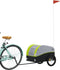 vidaXL - Fietstrailer - 30 - kg - ijzer - zwart - en - groen