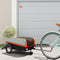 vidaXL - Fietstrailer - 30 - kg - ijzer - zwart - en - oranje