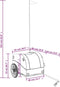vidaXL - Fietstrailer - 30 - kg - ijzer - zwart - en - oranje