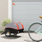 vidaXL - Fietstrailer - 30 - kg - ijzer - zwart - en - oranje