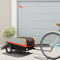 vidaXL - Fietstrailer - 30 - kg - ijzer - zwart - en - oranje