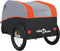 vidaXL - Fietstrailer - 30 - kg - ijzer - zwart - en - oranje