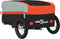 vidaXL - Fietstrailer - 30 - kg - ijzer - zwart - en - oranje