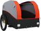 vidaXL - Fietstrailer - 30 - kg - ijzer - zwart - en - oranje