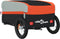 vidaXL - Fietstrailer - 30 - kg - ijzer - zwart - en - oranje