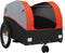 vidaXL - Fietstrailer - 30 - kg - ijzer - zwart - en - oranje