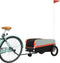 vidaXL - Fietstrailer - 30 - kg - ijzer - zwart - en - oranje