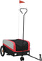 vidaXL - Fietstrailer - 30 - kg - ijzer - zwart - en - rood