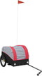 vidaXL - Fietstrailer - 30 - kg - ijzer - zwart - en - rood