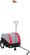 vidaXL - Fietstrailer - 30 - kg - ijzer - zwart - en - rood