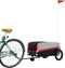 vidaXL - Fietstrailer - 30 - kg - ijzer - zwart - en - rood