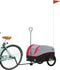 vidaXL - Fietstrailer - 30 - kg - ijzer - zwart - en - rood