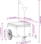 vidaXL - Fietstrailer - 30 - kg - ijzer - zwart - en - rood