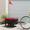 vidaXL - Fietstrailer - 30 - kg - ijzer - zwart - en - rood