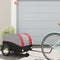 vidaXL - Fietstrailer - 30 - kg - ijzer - zwart - en - rood