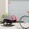vidaXL - Fietstrailer - 30 - kg - ijzer - zwart - en - rood