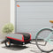 vidaXL - Fietstrailer - 30 - kg - ijzer - zwart - en - rood