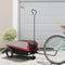 vidaXL - Fietstrailer - 30 - kg - ijzer - zwart - en - rood
