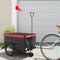 vidaXL - Fietstrailer - 30 - kg - ijzer - zwart - en - rood