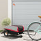 vidaXL - Fietstrailer - 30 - kg - ijzer - zwart - en - rood