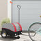 vidaXL - Fietstrailer - 30 - kg - ijzer - zwart - en - rood