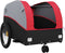 vidaXL - Fietstrailer - 30 - kg - ijzer - zwart - en - rood