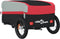 vidaXL - Fietstrailer - 30 - kg - ijzer - zwart - en - rood