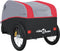vidaXL - Fietstrailer - 30 - kg - ijzer - zwart - en - rood