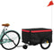 vidaXL - Fietstrailer - 30 - kg - ijzer - zwart - en - rood