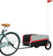 vidaXL - Fietstrailer - 30 - kg - ijzer - zwart - en - rood
