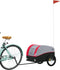 vidaXL - Fietstrailer - 30 - kg - ijzer - zwart - en - rood