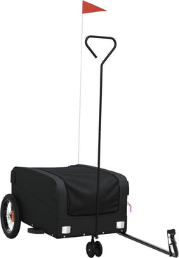 vidaXL - Fietstrailer - 30 - kg - ijzer - zwart