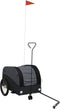 vidaXL - Fietstrailer - 30 - kg - ijzer - zwart