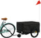 vidaXL - Fietstrailer - 30 - kg - ijzer - zwart