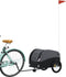 vidaXL - Fietstrailer - 30 - kg - ijzer - zwart
