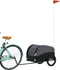 vidaXL - Fietstrailer - 30 - kg - ijzer - zwart