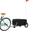 vidaXL - Fietstrailer - 30 - kg - ijzer - zwart