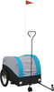 vidaXL - Fietstrailer - 45 - kg - ijzer - zwart - en - blauw