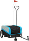 vidaXL - Fietstrailer - 45 - kg - ijzer - zwart - en - blauw