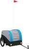 vidaXL - Fietstrailer - 45 - kg - ijzer - zwart - en - blauw