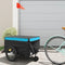 vidaXL - Fietstrailer - 45 - kg - ijzer - zwart - en - blauw