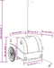 vidaXL - Fietstrailer - 45 - kg - ijzer - zwart - en - blauw