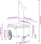 vidaXL - Fietstrailer - 45 - kg - ijzer - zwart - en - blauw