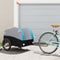 vidaXL - Fietstrailer - 45 - kg - ijzer - zwart - en - blauw