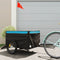 vidaXL - Fietstrailer - 45 - kg - ijzer - zwart - en - blauw