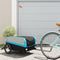 vidaXL - Fietstrailer - 45 - kg - ijzer - zwart - en - blauw