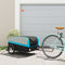 vidaXL - Fietstrailer - 45 - kg - ijzer - zwart - en - blauw